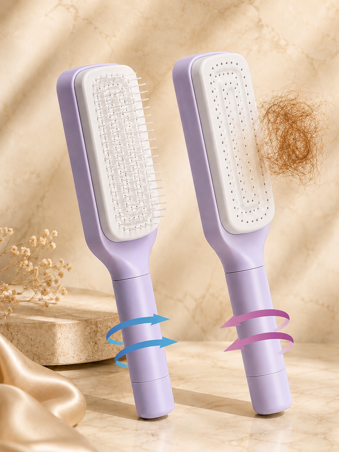Self-Cleaning Hair Brush