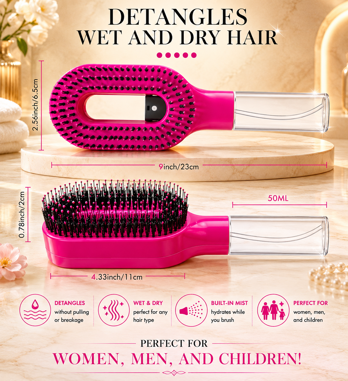 Water Spray Hair Brush⁠